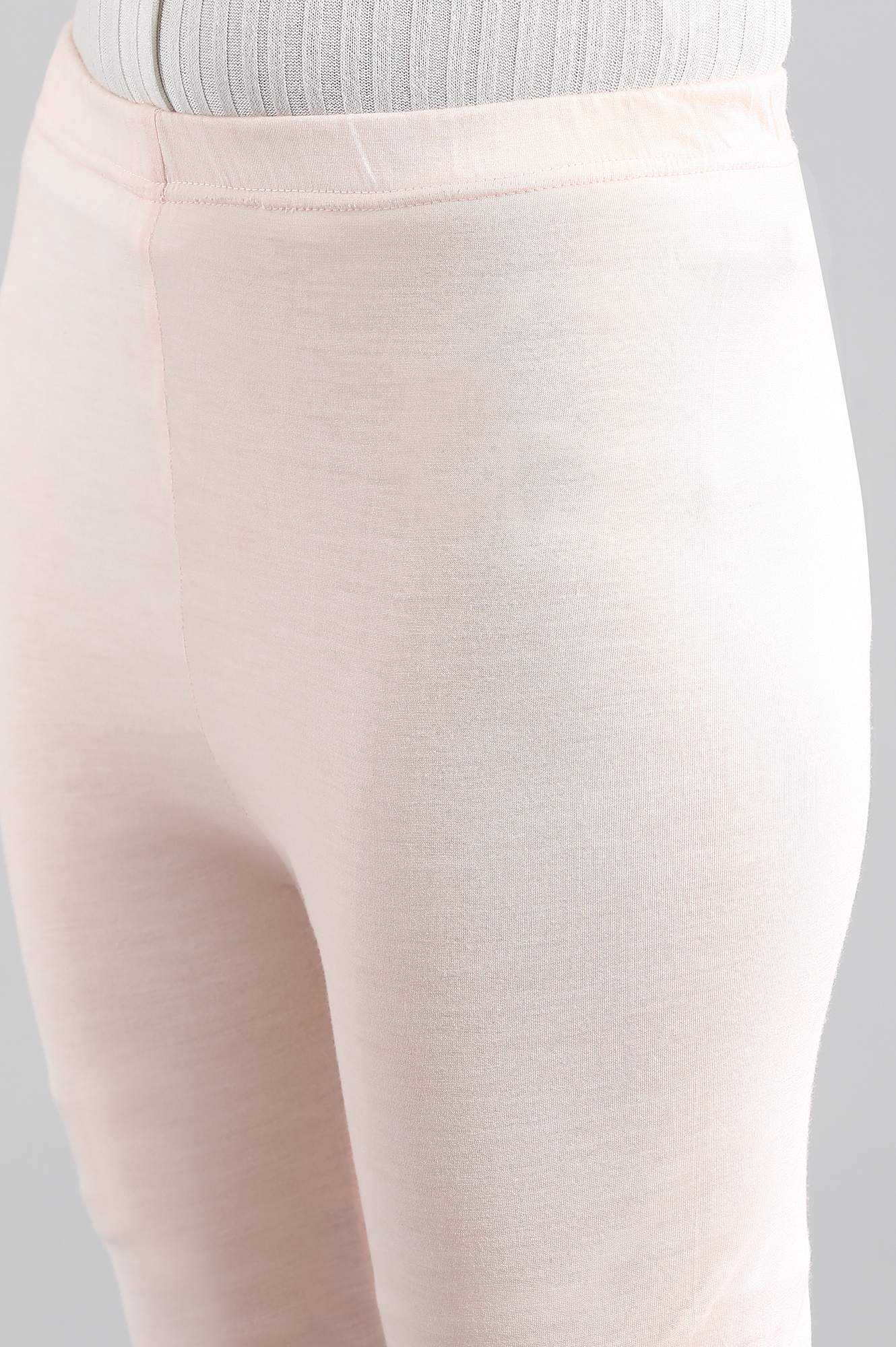 Soft Pink Slim Fit Tights