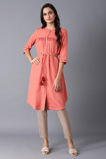 Raddish Pink Gathered Dress