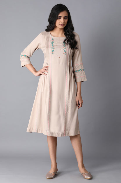 Light Pink Embroidered Dress