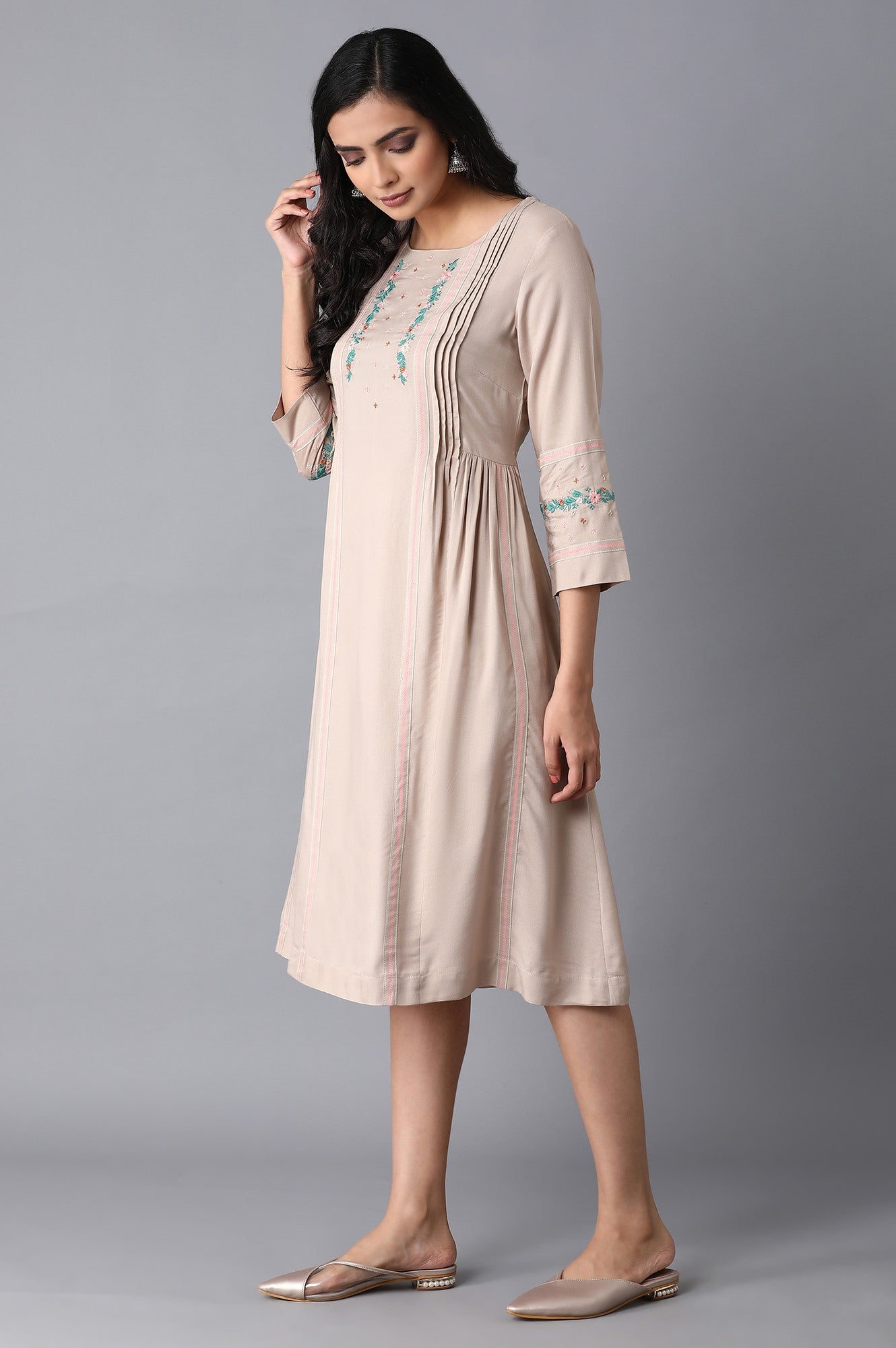 Light Pink Embroidered Dress