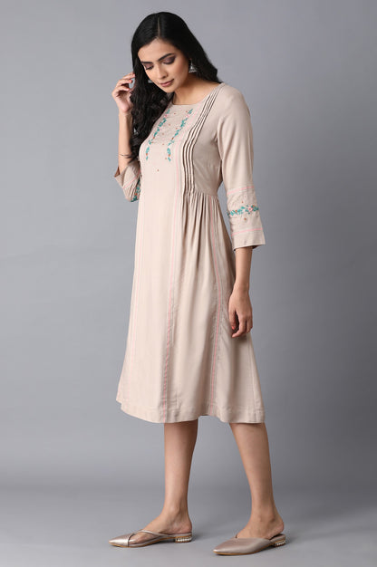 Light Pink Embroidered Dress