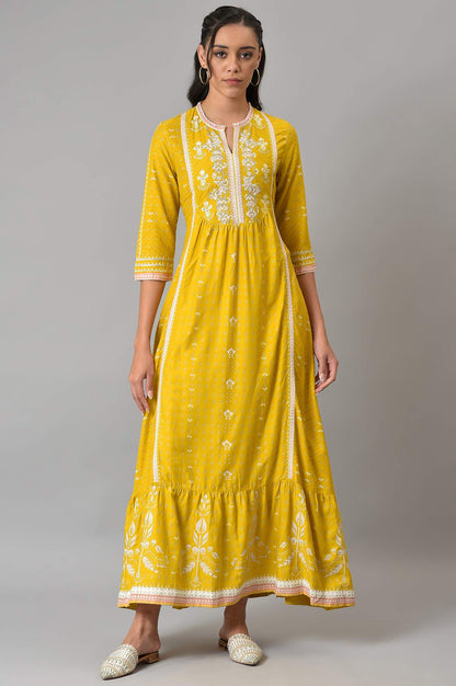 Yellow Gathered kurta