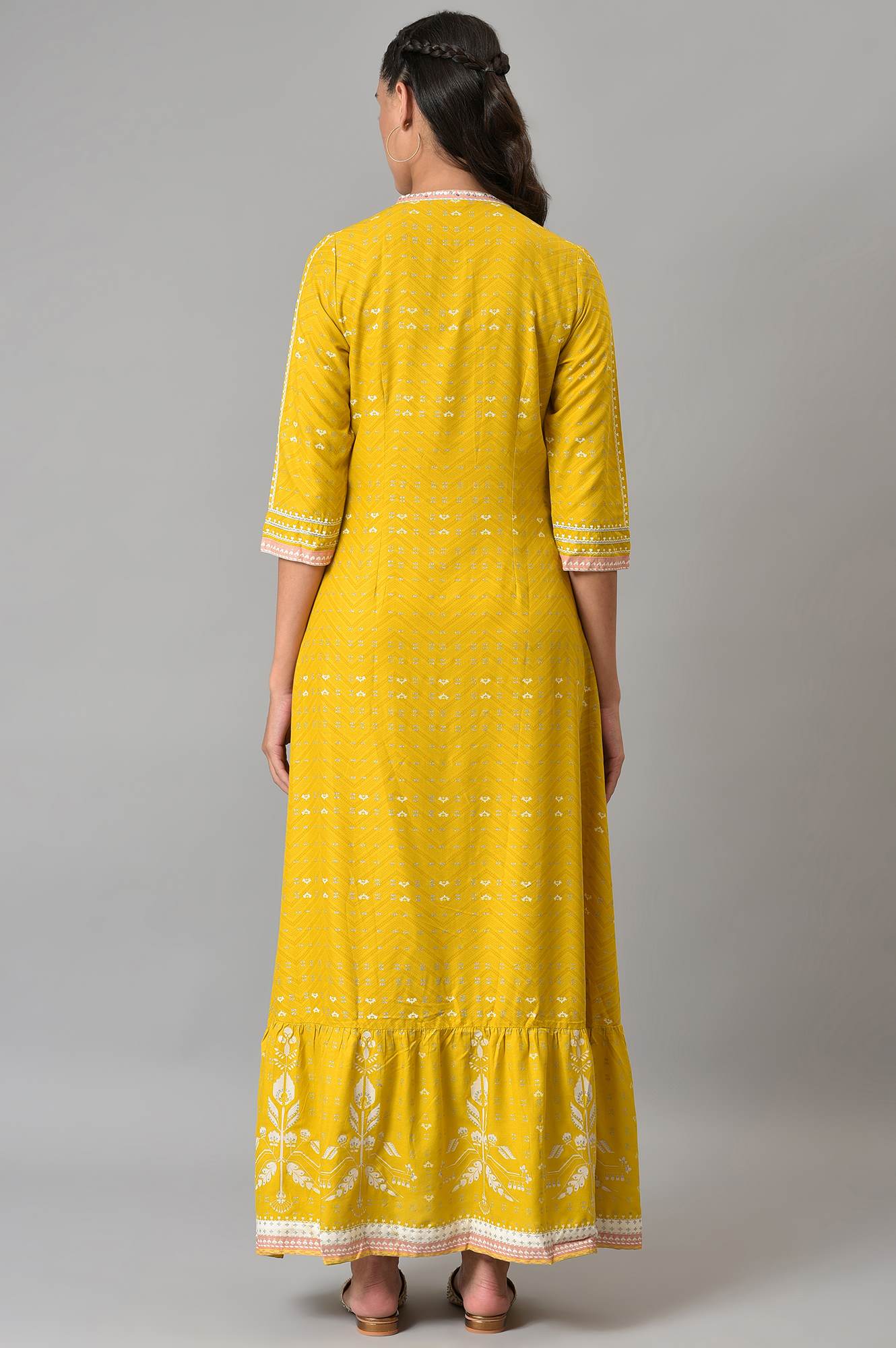 Yellow Gathered kurta