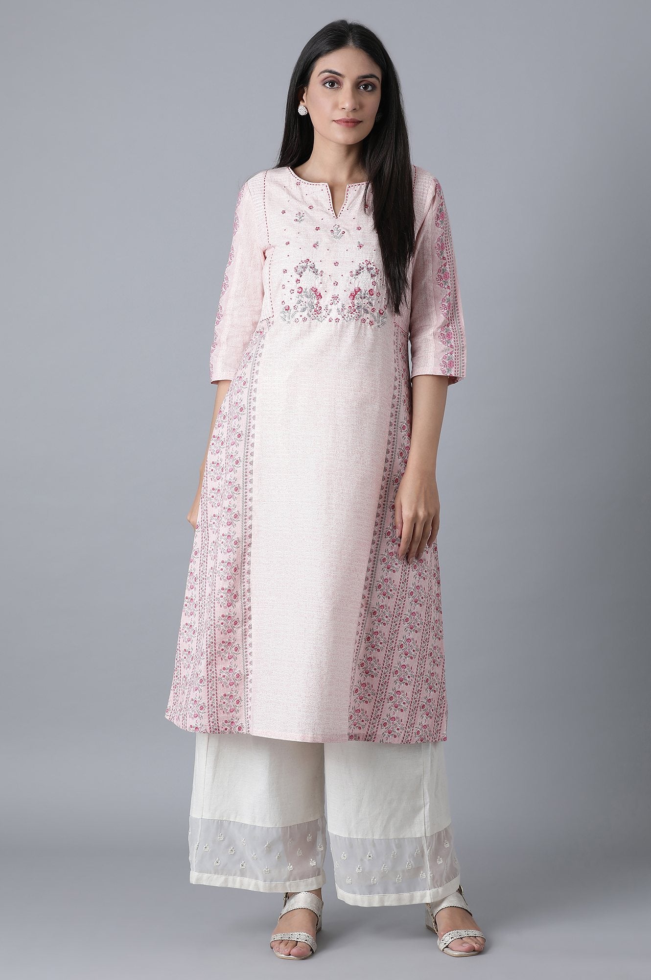 Light Pink Straight kurta