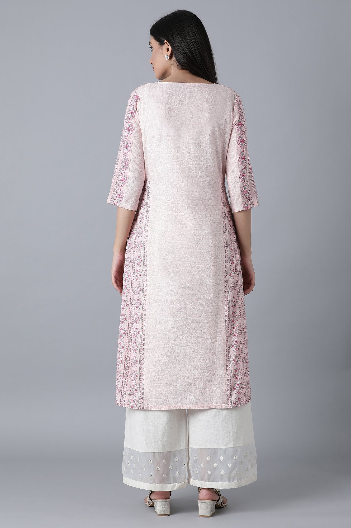 Light Pink Straight kurta