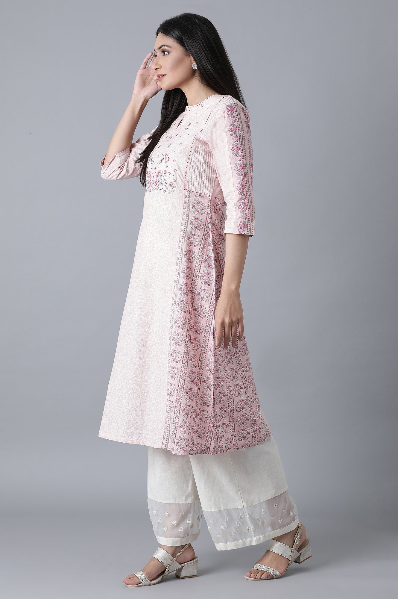 Light Pink Straight kurta