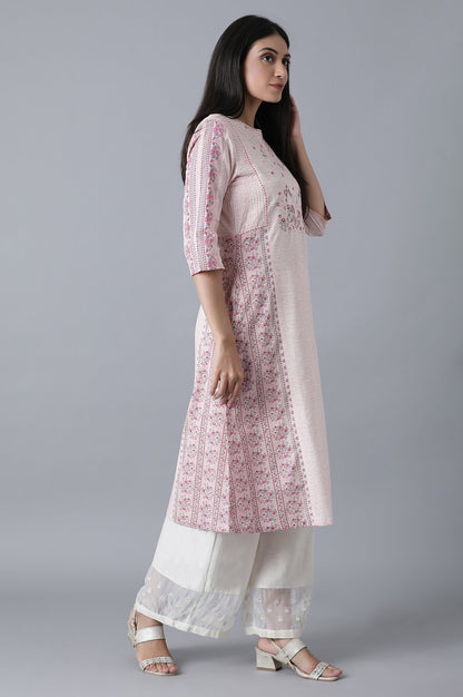 Light Pink Straight kurta