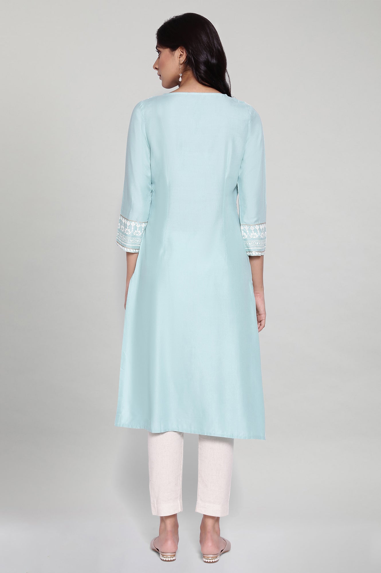 Mint Blue A-line kurta