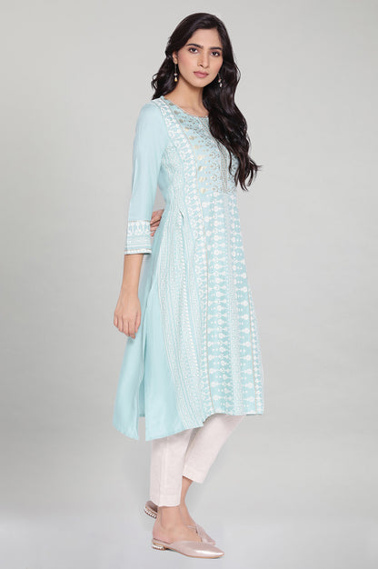 Mint Blue A-line kurta