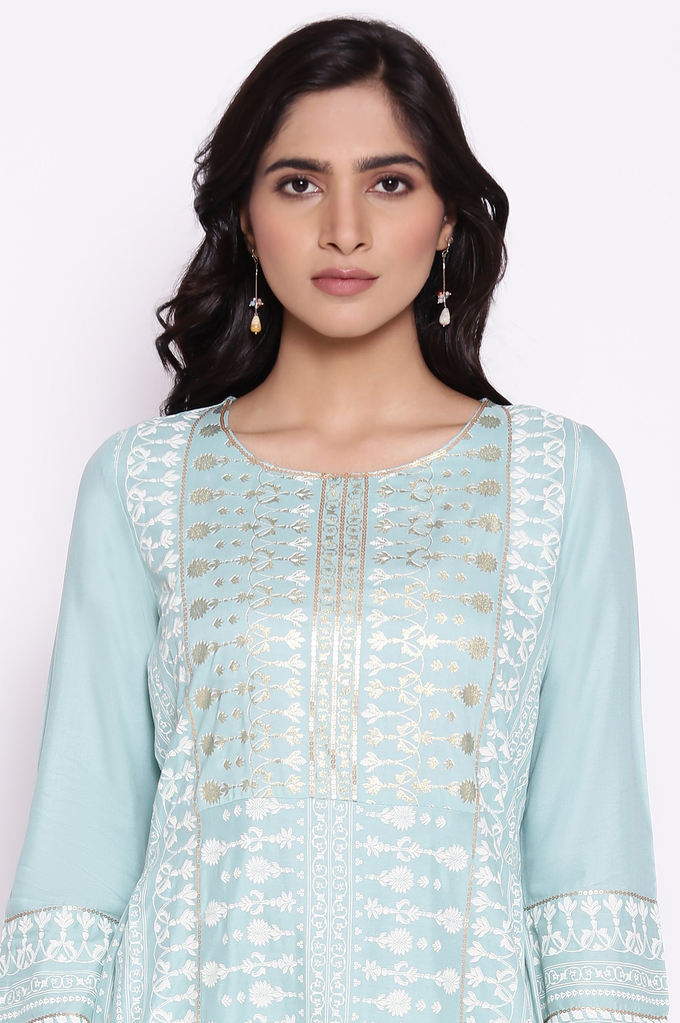 Mint Blue A-line kurta