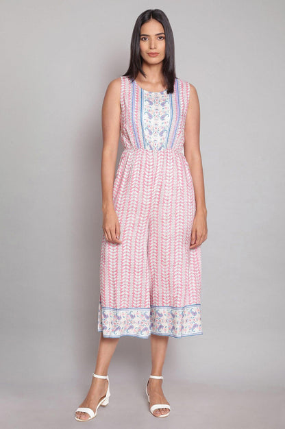 Cameo Pink Printed Jumpsuit - wforwoman