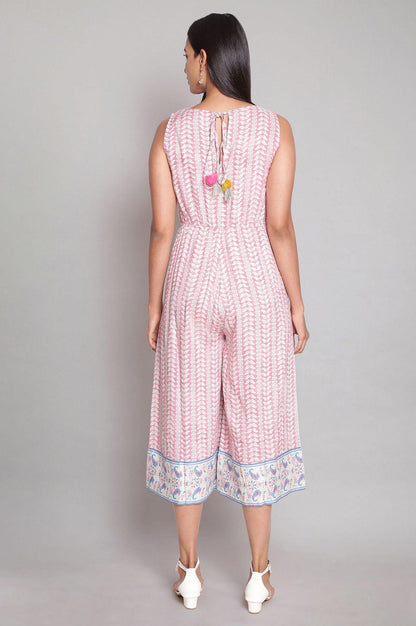 Cameo Pink Printed Jumpsuit - wforwoman