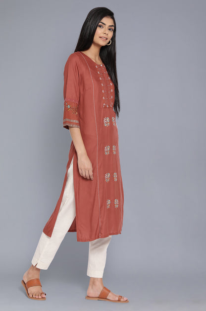 Orange Straight kurta