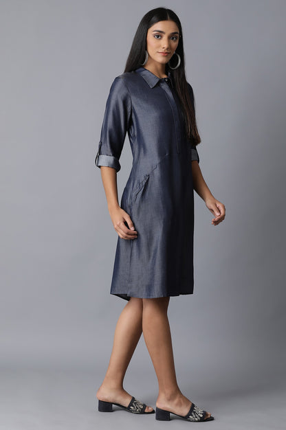 Blue Denim Shirt Dress