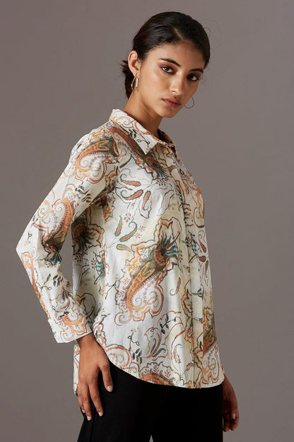 Multicoloured Paisely Print Shirt - wforwoman