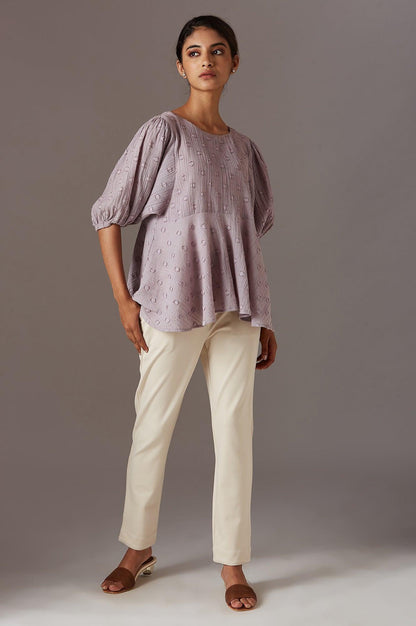 Light Purple Flared Top - wforwoman