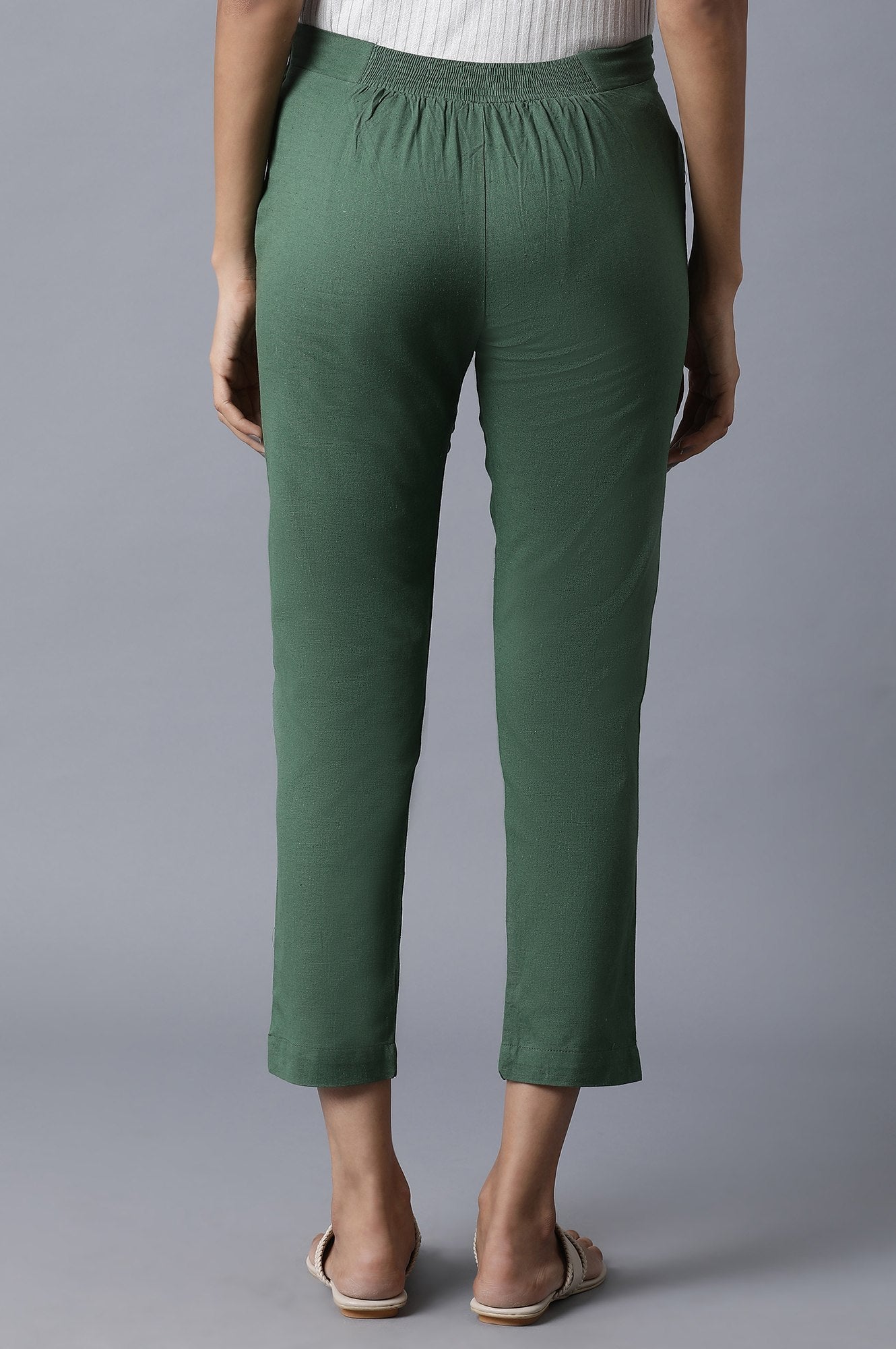 Dark Green Slim Pants