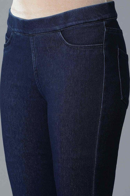 Navy Blue Casual Jeggings - wforwoman