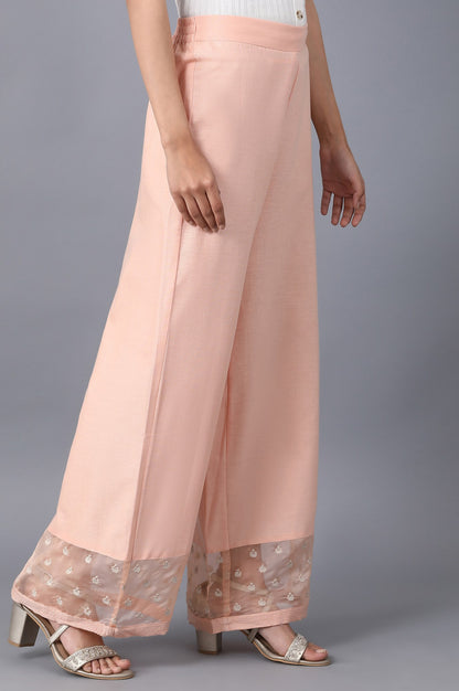 Blush Solid Cotton Flax Parallel Pants