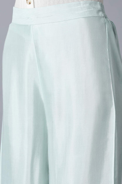 Sky Blue Shantung Parallel Pants