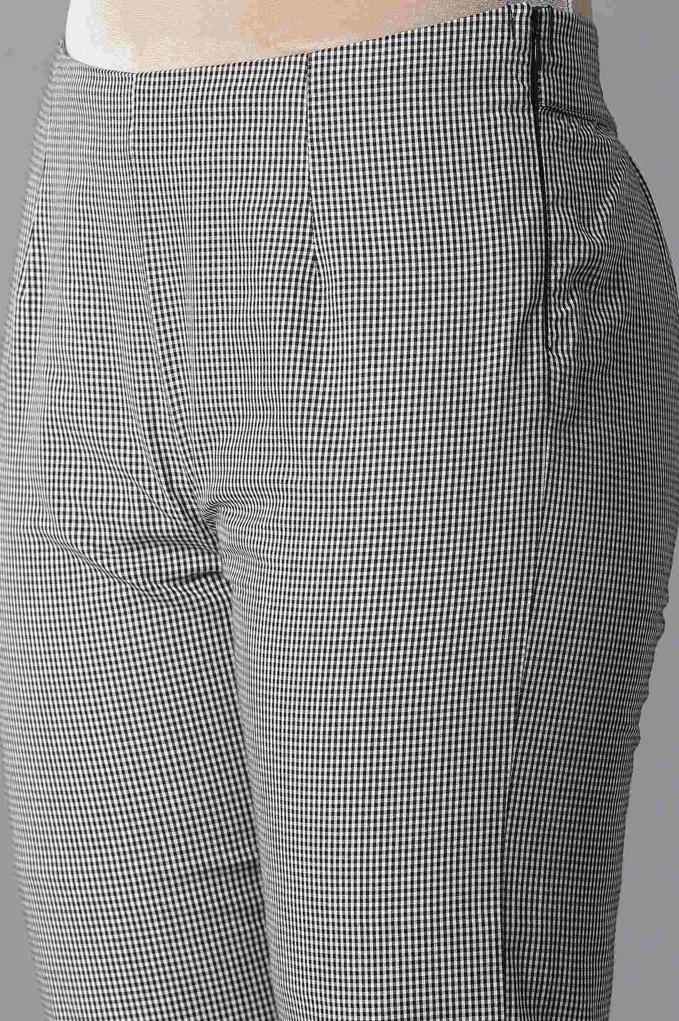 Grey Stipped Slim Pants - wforwoman