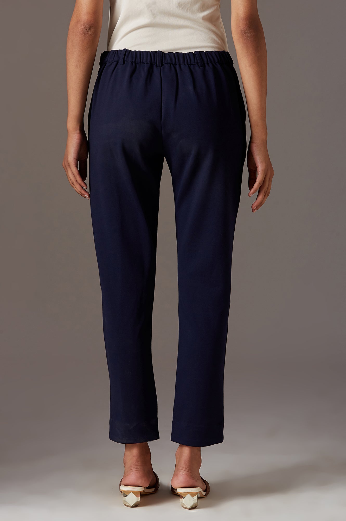 Navy Blue Slim Pants