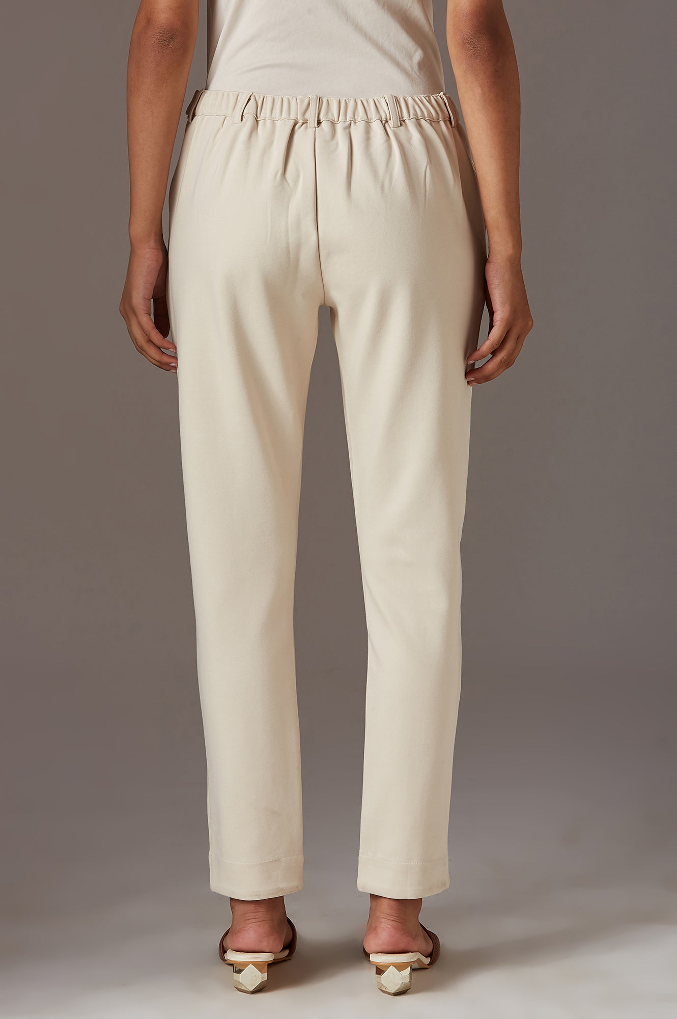 Beige Slim Pants