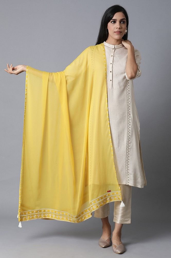 Mustard Yellow Chiffon Drape