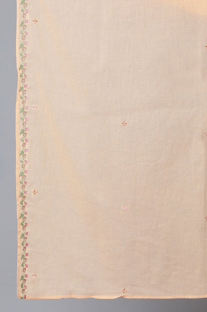 Light Orange Embroidered Drape