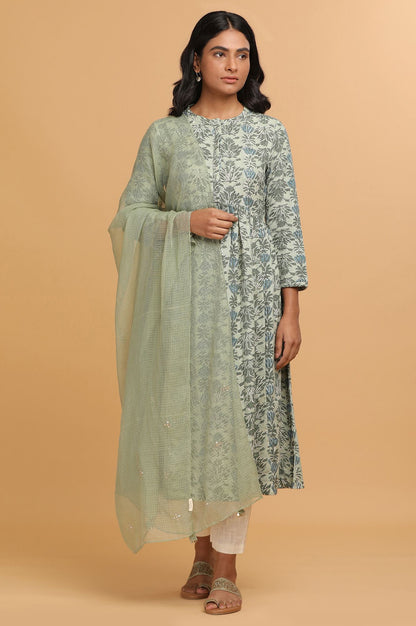 Light Green Hand Block Print kurta