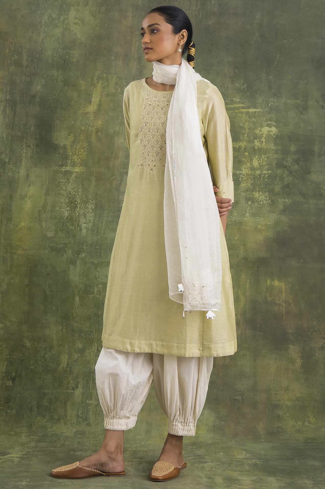 Pastel Green Chikankari kurta