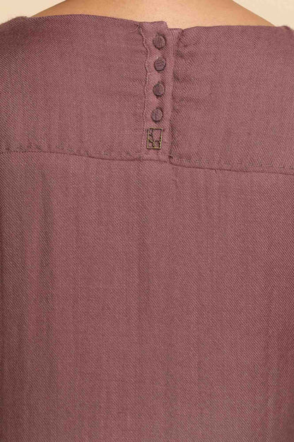 Lilac Woollen Solid kurta