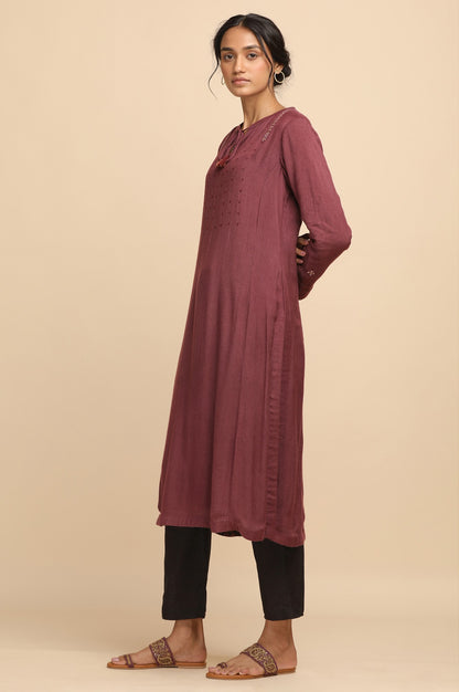 Dark Plum Woollen kurta