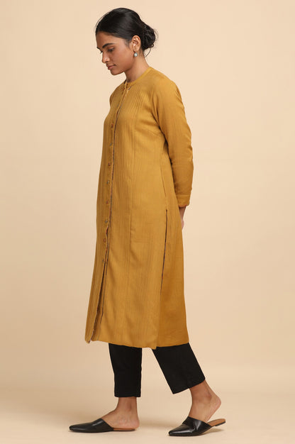 Mustard Woollen Reversible Jacket