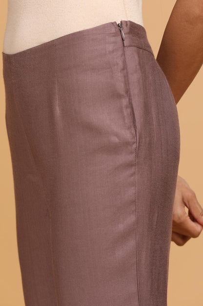 Light Purple Solid Slim Pants