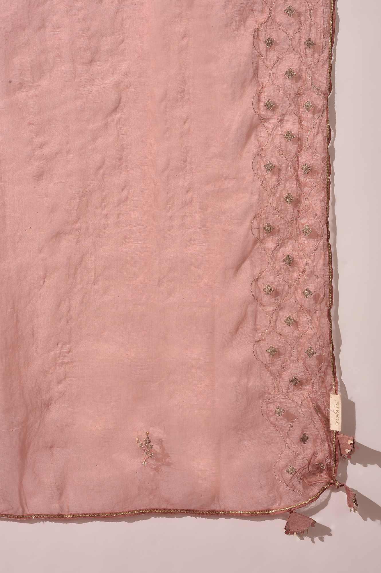 Light Pink Solid Organza Drape - wforwoman