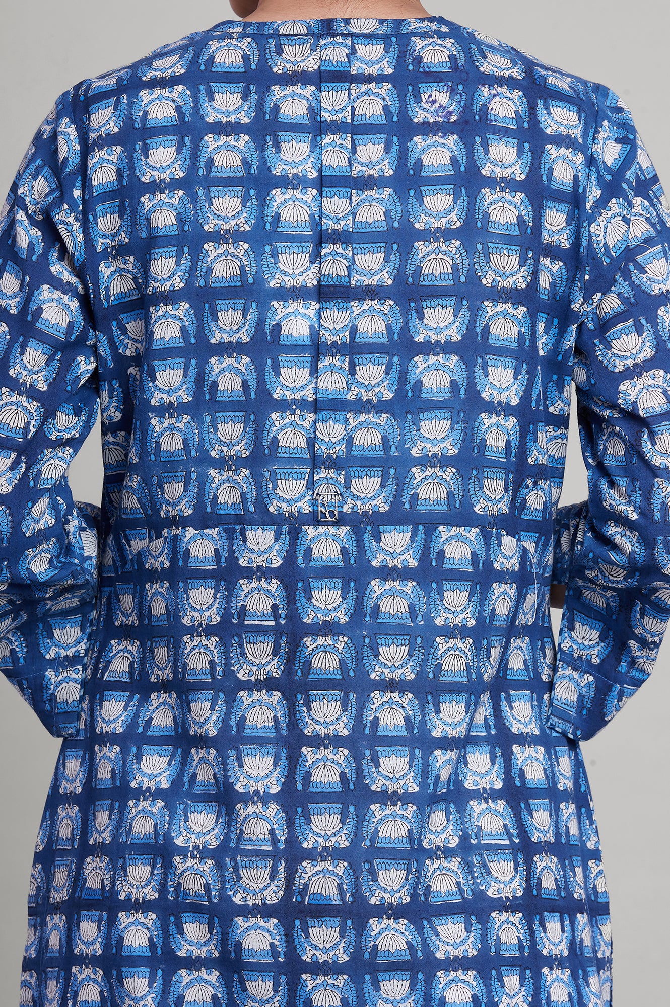 Indigo Hand Block Printed kurta