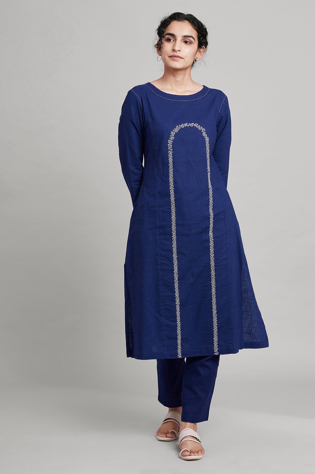 Indigo Blue A-line kurta