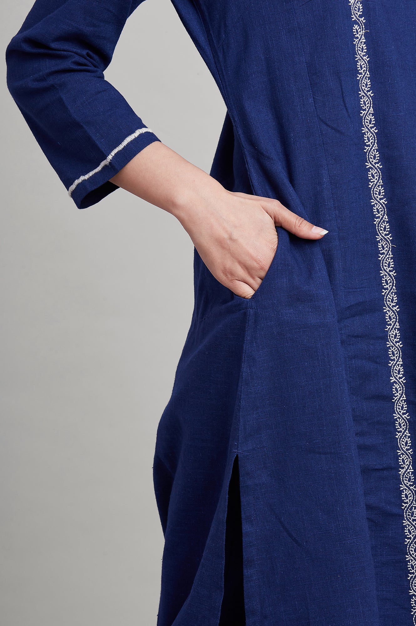 Indigo Blue A-line kurta