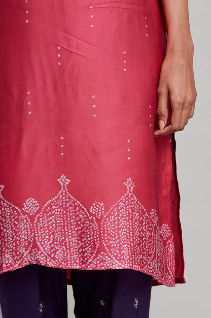 Pink Modal Satin kurta