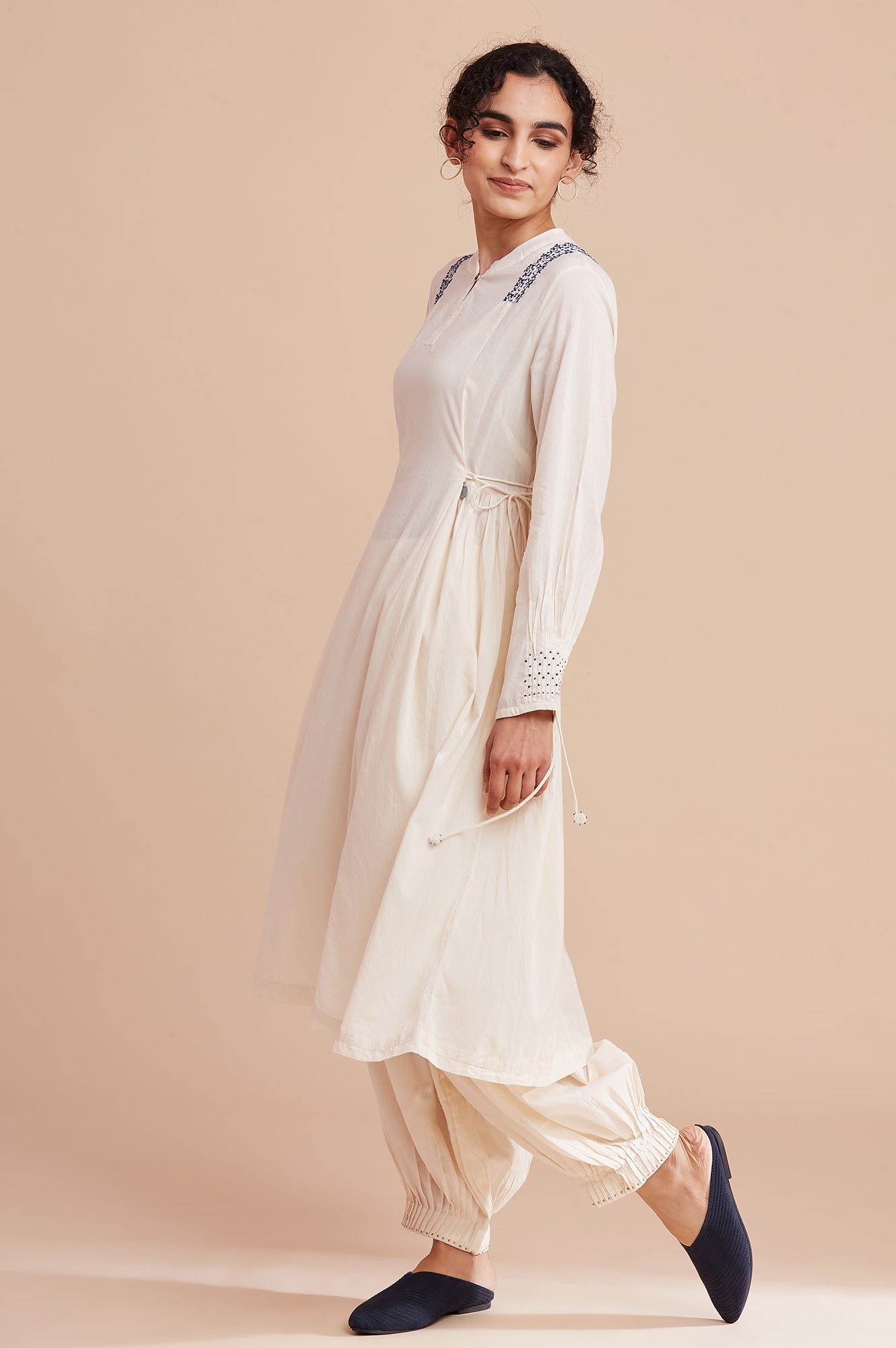 Ecru Flared kurta