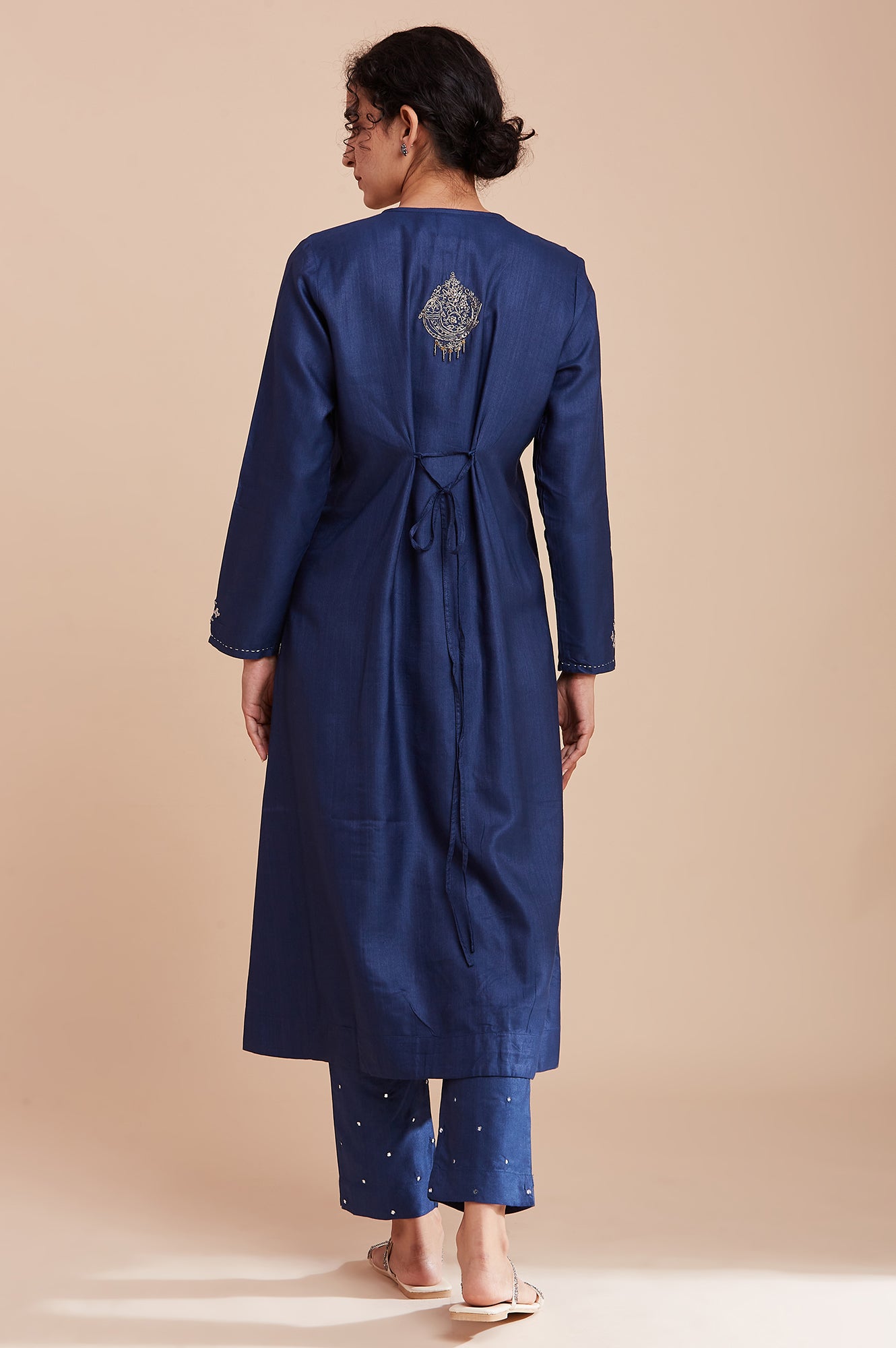 Blue Mirror Work kurta