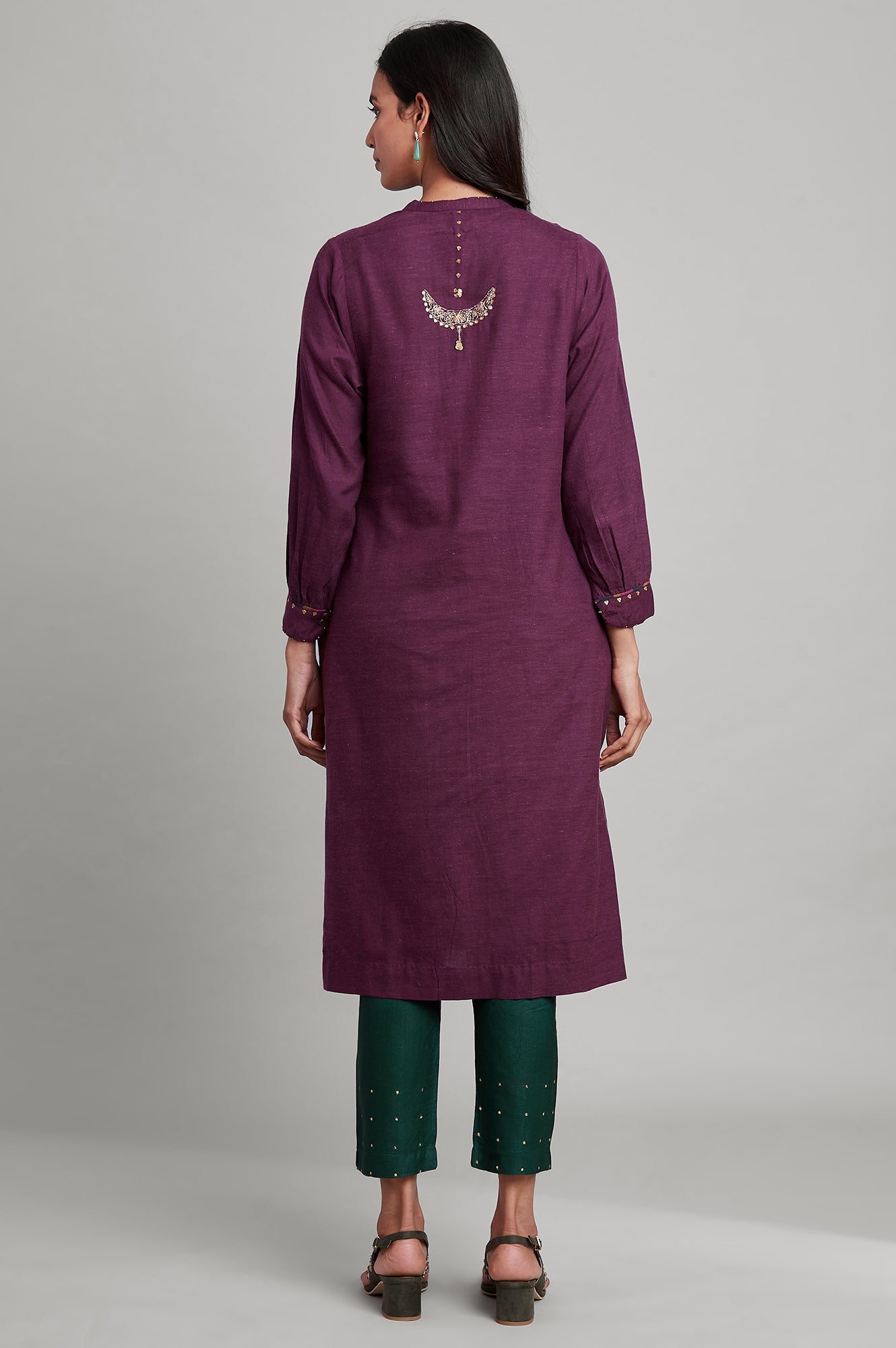 Purple Harit Khadi Shirt Dress