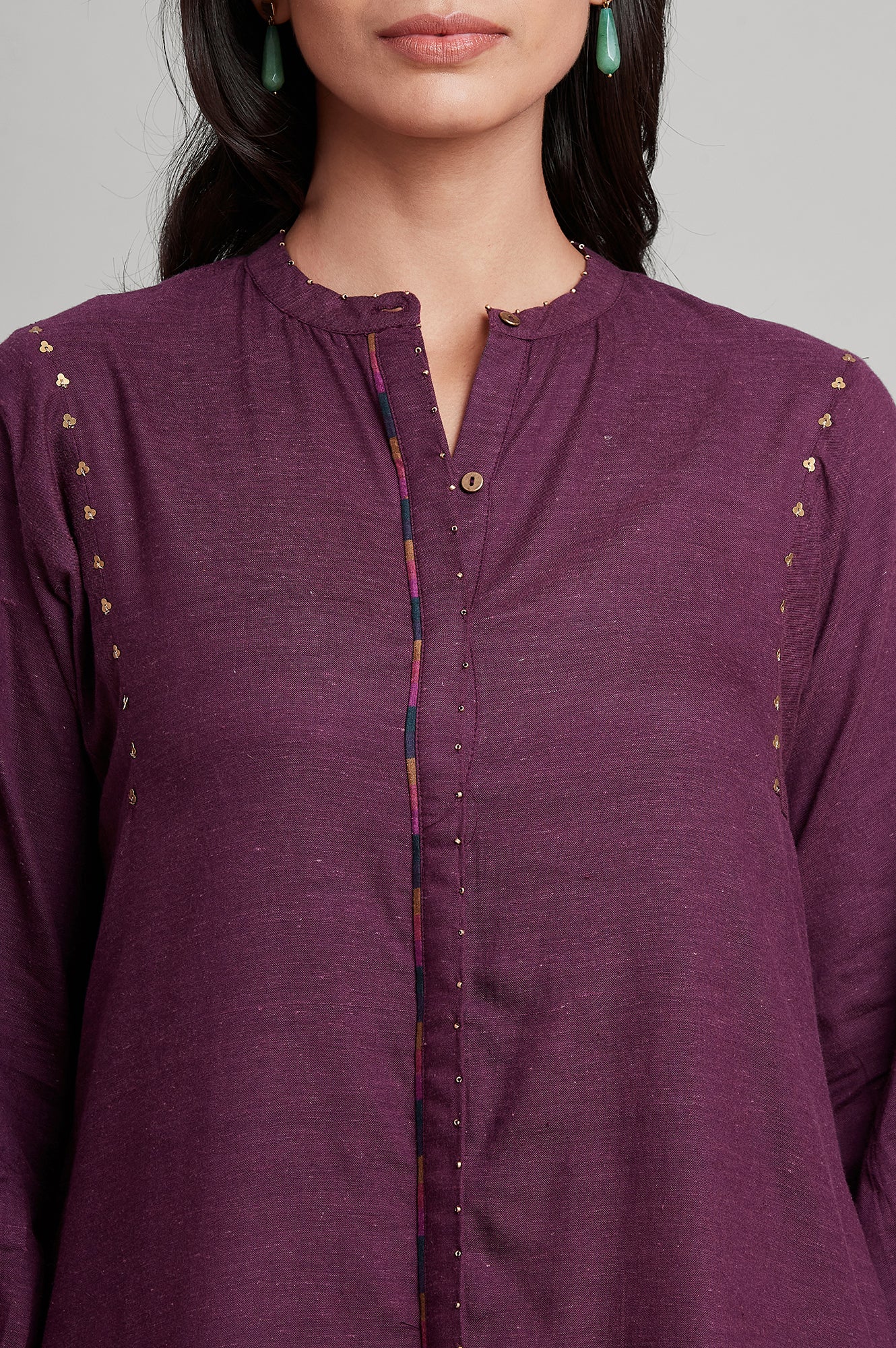 Purple Harit Khadi Shirt Dress