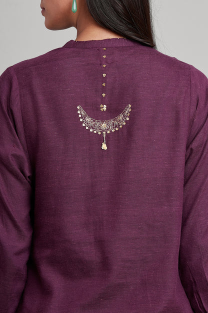 Purple Harit Khadi Shirt Dress