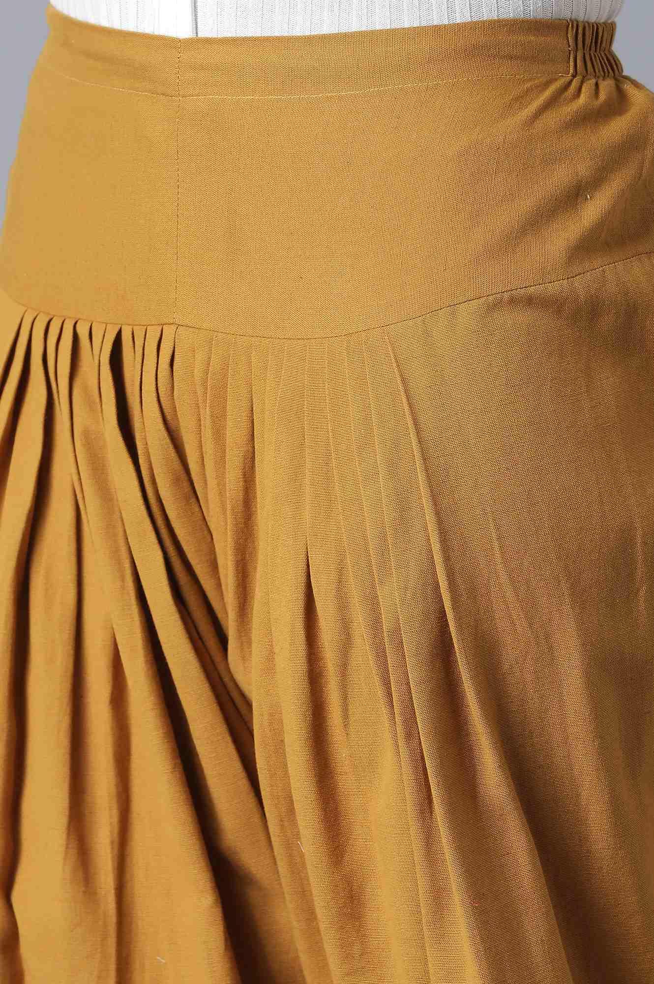 Dark Yellow Solid Salwar Pants - wforwoman