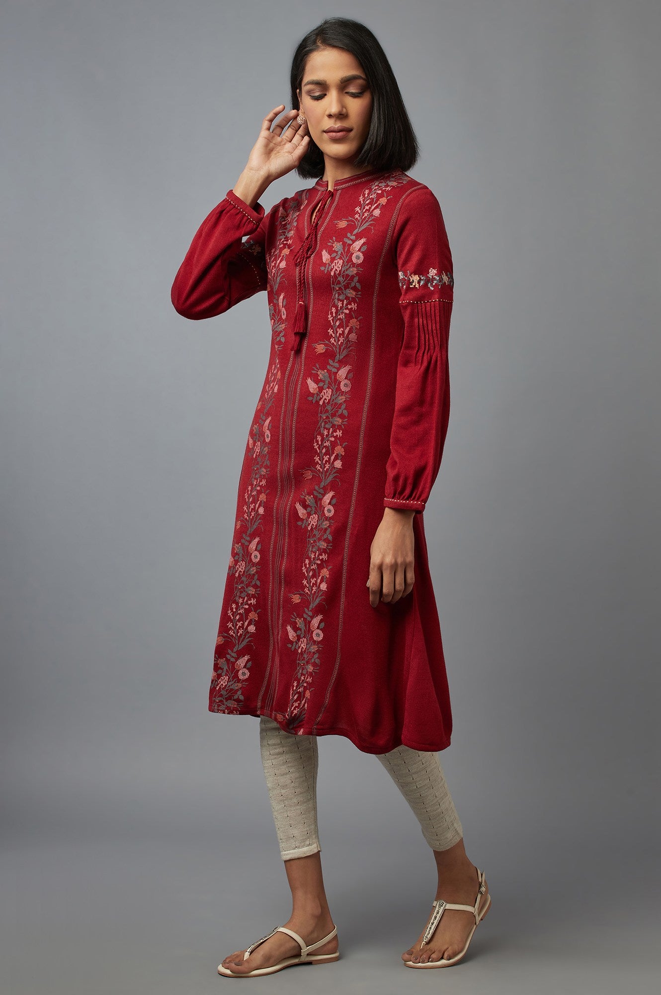 Red Dahlia Printed kurta