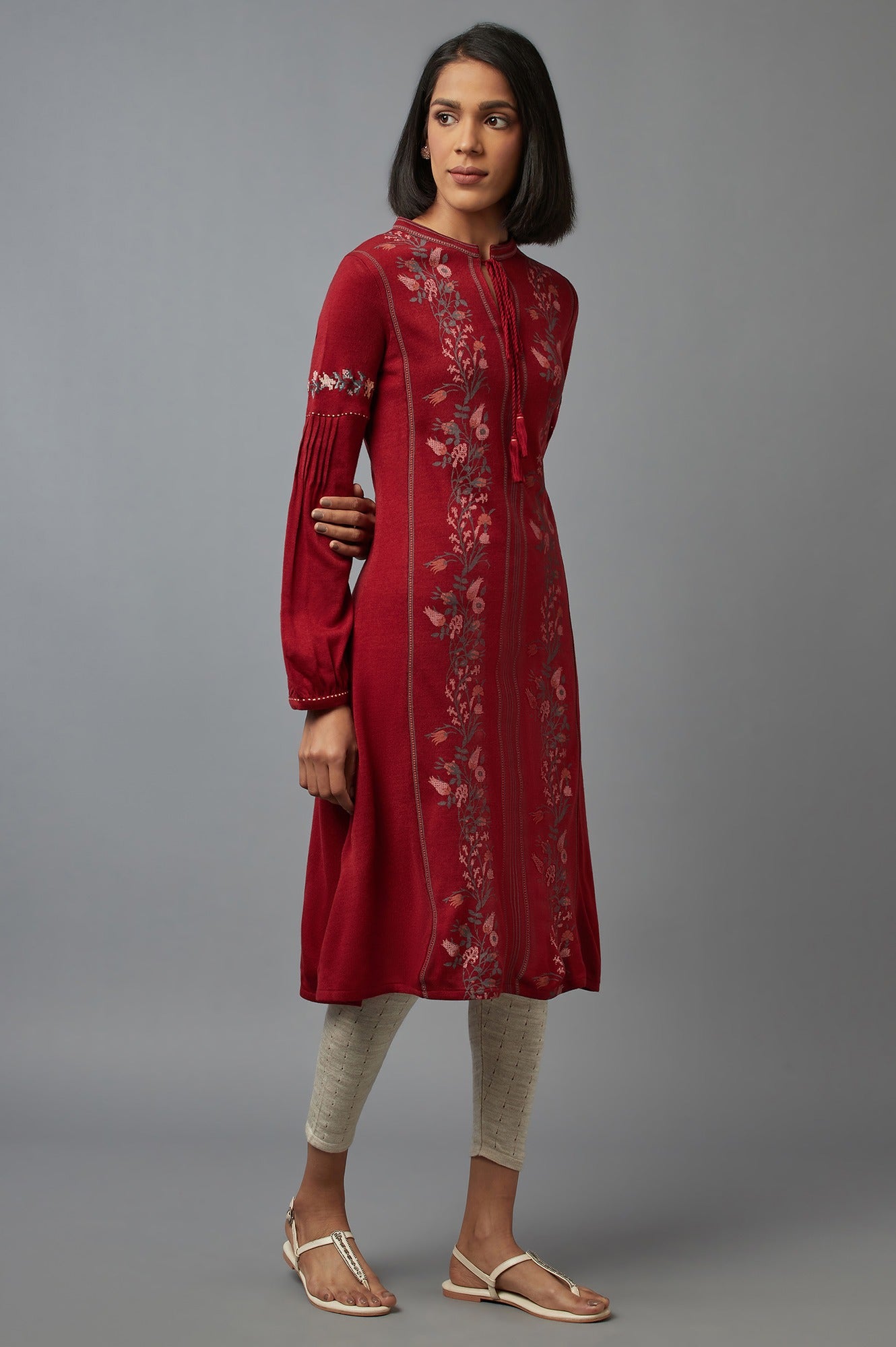 Red Dahlia Printed kurta