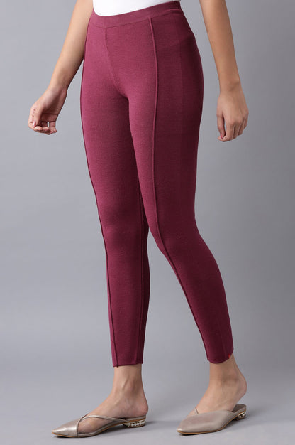 Purple Pintuck Tights