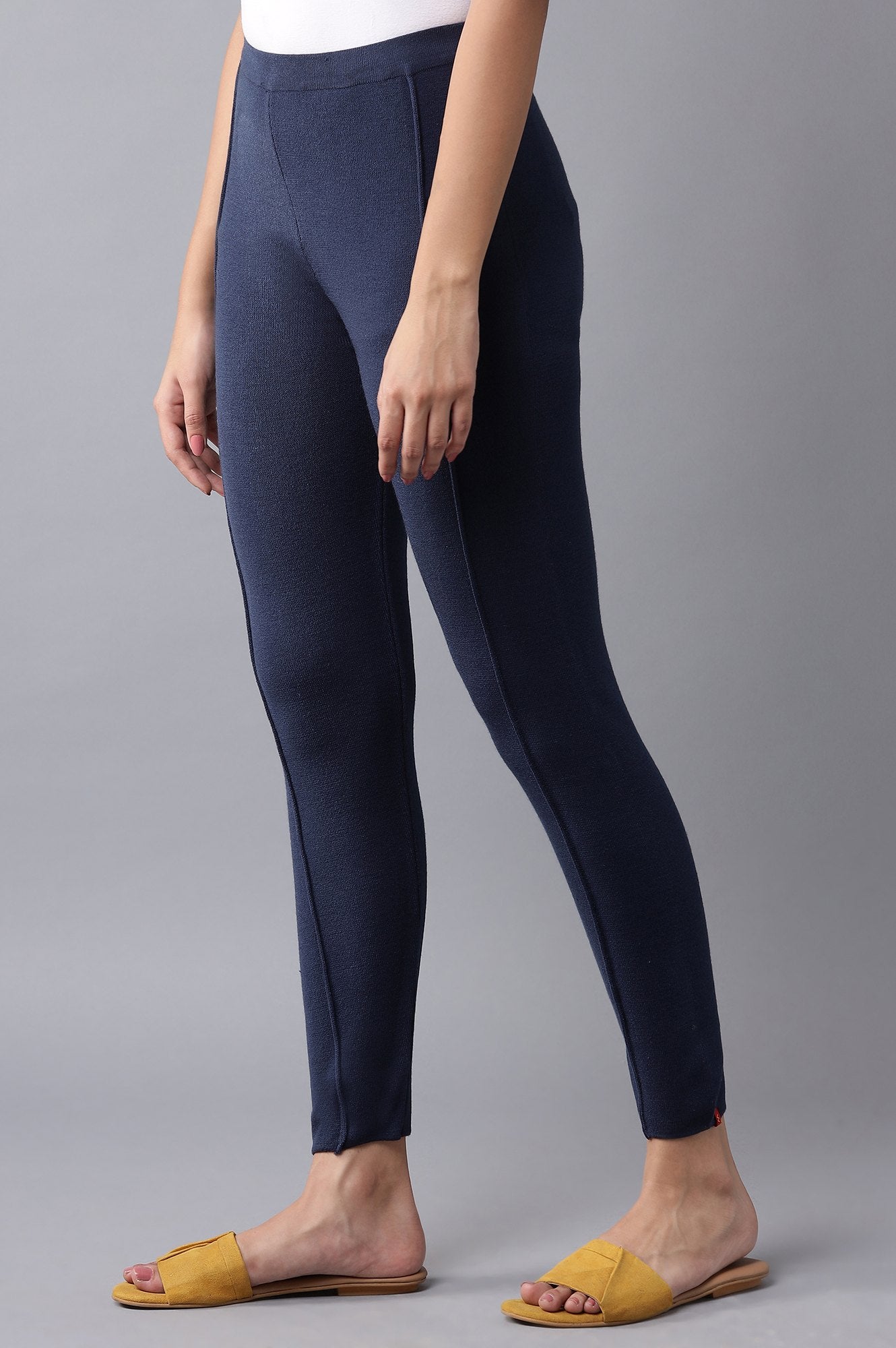 Blue Pintuck Tights